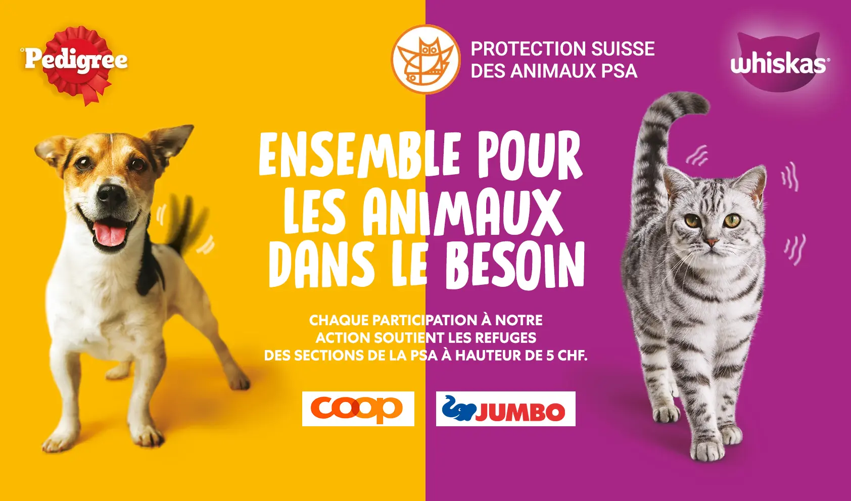 Protection Suisse des Animaux PSA – Ensemble, forts pour les animaux dans le besoin